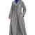 Silver Grey Plain Cotton Islamic Abaya