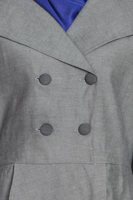 Silver Grey Plain Cotton Islamic Abaya 4