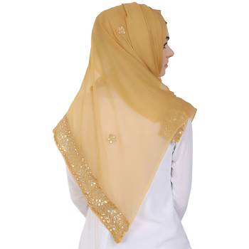 Momin Libas Embroidered Chiffon Girls Scarf 2