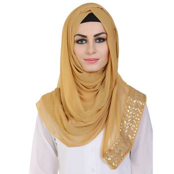 Momin Libas Embroidered Chiffon Girls Scarf 4