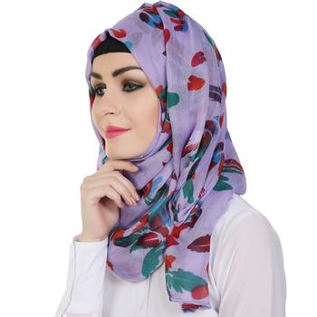Momin Libas Printed Polyester Cotton Girls Scarf 1