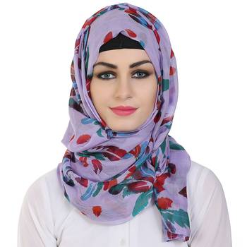 Momin Libas Printed Polyester Cotton Girls Scarf 4