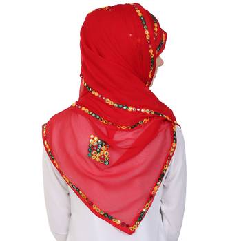 Momin Libas Embroidered Chiffon Girls Scarf 2