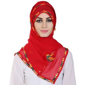 Momin Libas Embroidered Chiffon Girls Scarf 4