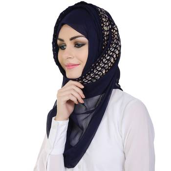 Momin Libas Embroidered Chiffon Girls Scarf 1