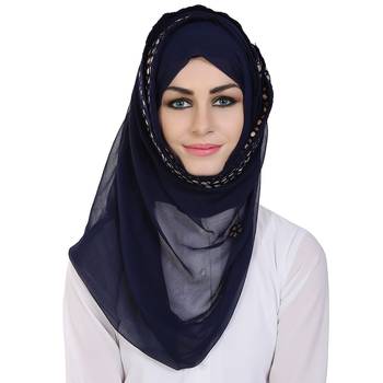 Momin Libas Embroidered Chiffon Girls Scarf 4