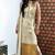 White embroidered cotton-silk stitched salwar with dupatta