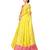 Yellow woven jacquard saree with blouse