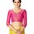 Yellow woven jacquard saree with blouse