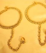 Antique Gold look Bridal Anklets