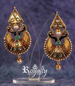 Royal Peacock Polki Earrings