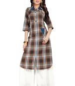 Multicolor Rayon Party Wear Stitched Kurti Set