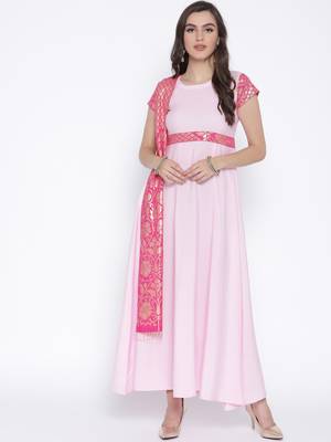 Black printed crepe kurta 1