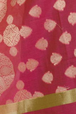 peach Banarasi Chanderi Dupatta 3