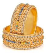 Multicolor Gold Bangles