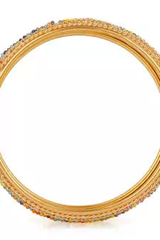 Multicolor Gold Bangles