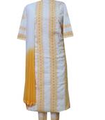 Ada Hand Embroidered  Lucknow White Cotton Chikankari Unstitched Suit Piece