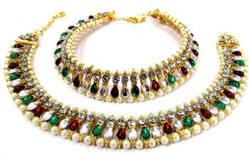 Gold Plated Alloy Anklets 1