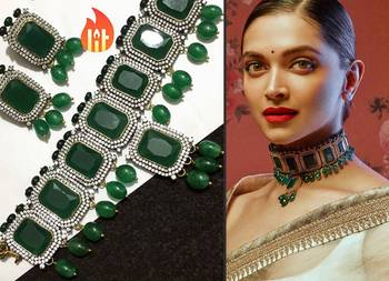 Green Onyx Victorian Work Rich Choker Necklace 1