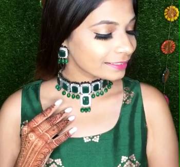 Green Onyx Victorian Work Rich Choker Necklace 3