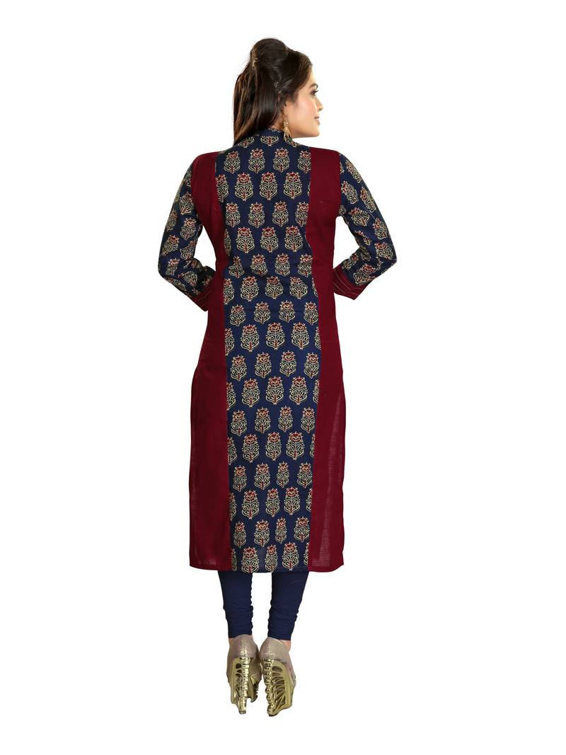 Multicolor Printed  Cotton Kurtis