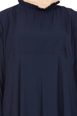 Navy Blue kashibo Plain Stitched Islamic Abaya 6