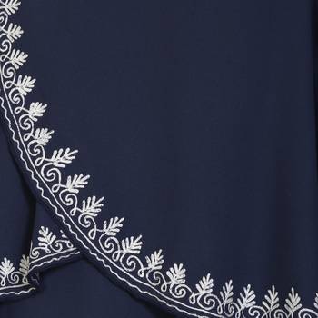 Blue printed Kashibo stitched islamic abaya 7
