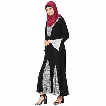 Multicolor printed polyester stitched islamic abaya 2