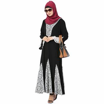 Multicolor printed polyester stitched islamic abaya 5