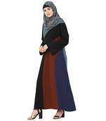 Multicolor plain polyester stitched islamic abaya