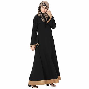 Multicolor plain polyester stitched islamic abaya 1