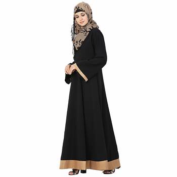 Multicolor plain polyester stitched islamic abaya 2