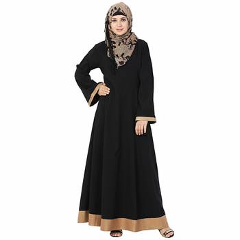 Multicolor plain polyester stitched islamic abaya 3