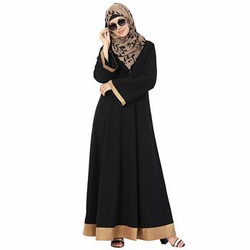 Multicolor plain polyester stitched islamic abaya 5
