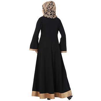 Multicolor plain polyester stitched islamic abaya 6
