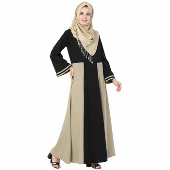 Multicolor plain polyester stitched islamic abaya 1