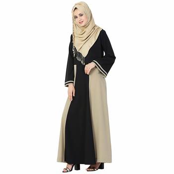 Multicolor plain polyester stitched islamic abaya 2