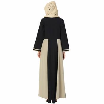 Multicolor plain polyester stitched islamic abaya 5