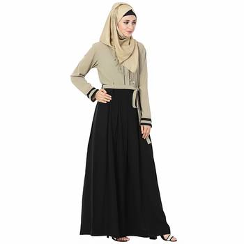 Multicolor plain polyester stitched islamic abaya 1