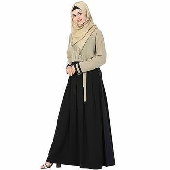 Multicolor plain polyester stitched islamic abaya 2
