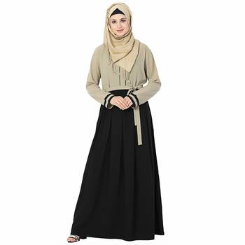 Multicolor plain polyester stitched islamic abaya 3