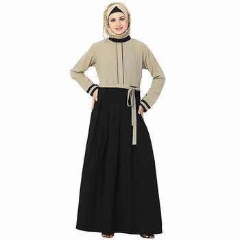 Multicolor plain polyester stitched islamic abaya 4