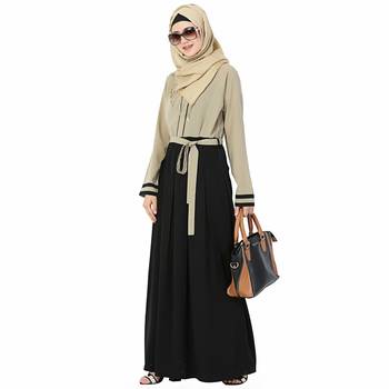 Multicolor plain polyester stitched islamic abaya 5