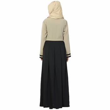 Multicolor plain polyester stitched islamic abaya 6