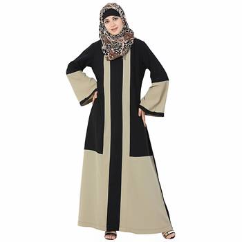 Multicolor plain polyester stitched islamic abaya 2