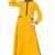 Mustard Yellow Nida Plain Stitched Islamic Abaya