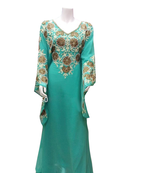 Firozi Embroidered Georgette Stitched Islamic Farasha