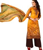 Multicolor Embroidered Cotton Salwar With Dupatta