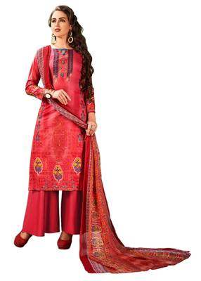 Multicolor Printed Cotton Salwar With Dupatta 1