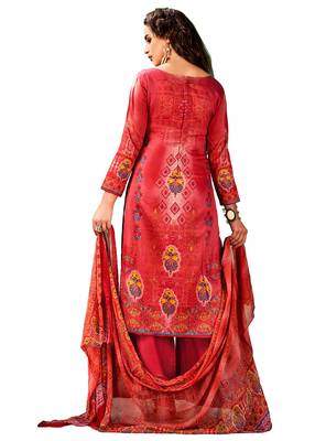 Multicolor Printed Cotton Salwar With Dupatta 2
